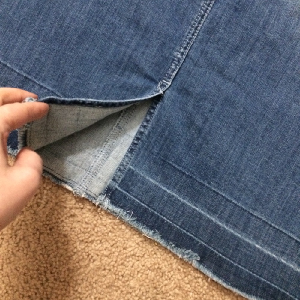 Christopher & Banks | NWT Denim Jean Skirt Raw Hem - Picture 5 of 5